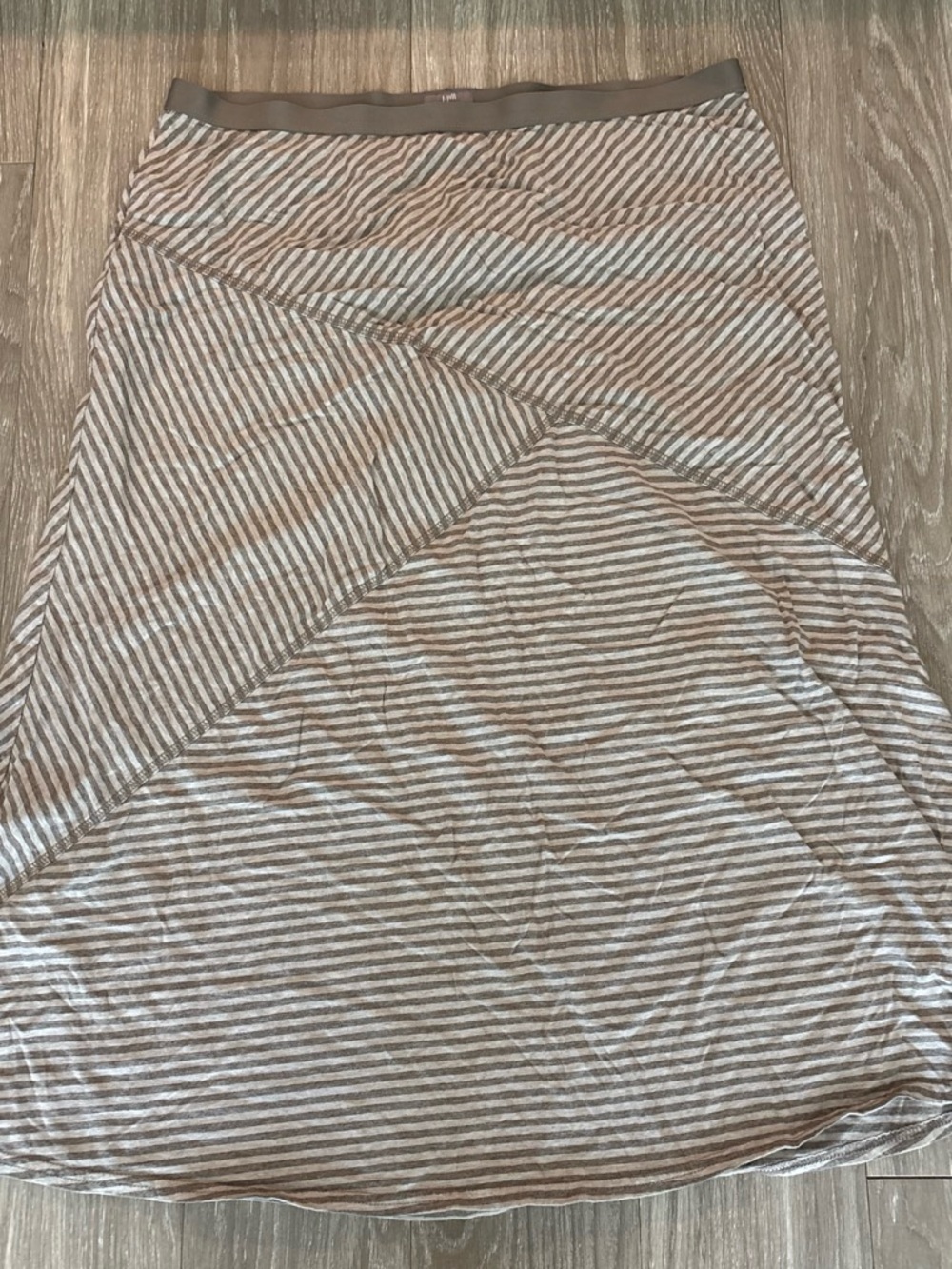 J. Jill Brown & Cream Striped Maxi Skirt 
Pima Cotton
